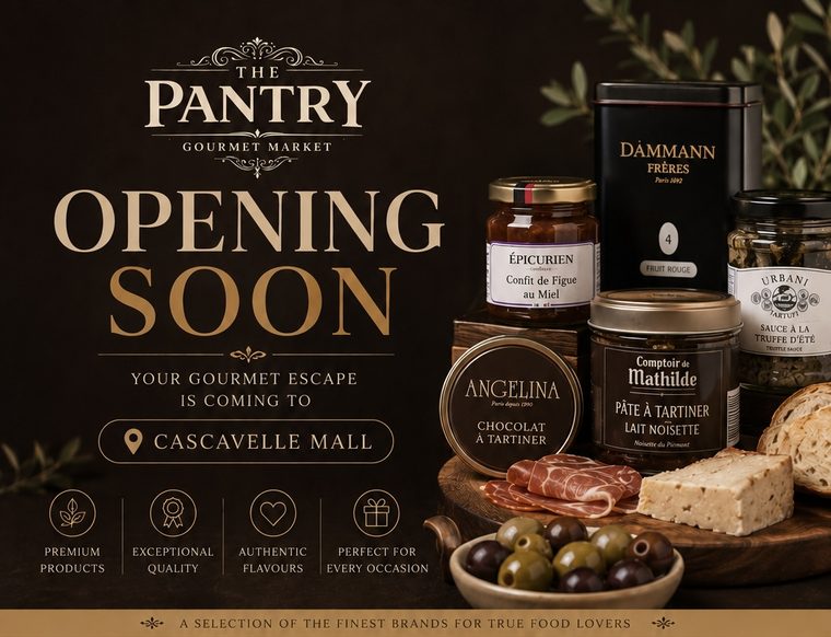 The Pantry, Mauritius gourmet market — product poster